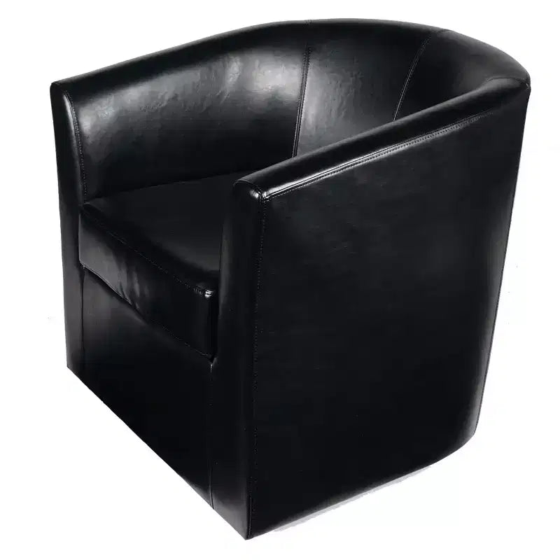 Fauteuil pivotant club contemporain en similicuir