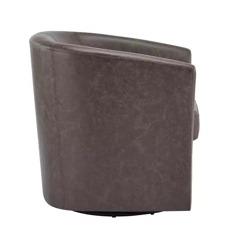 Fauteuil pivotant club contemporain en similicuir