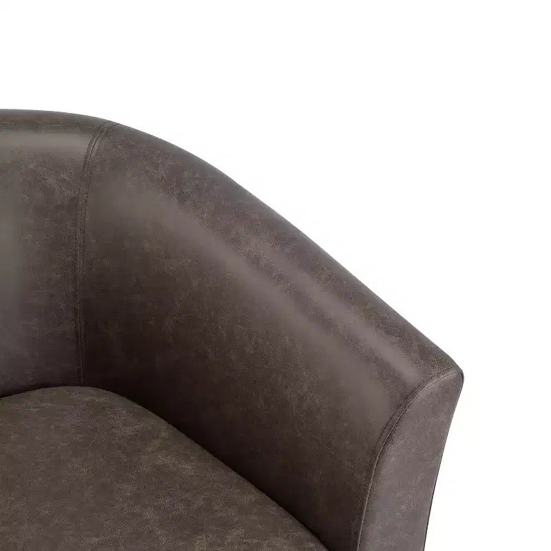 Fauteuil pivotant club contemporain en similicuir