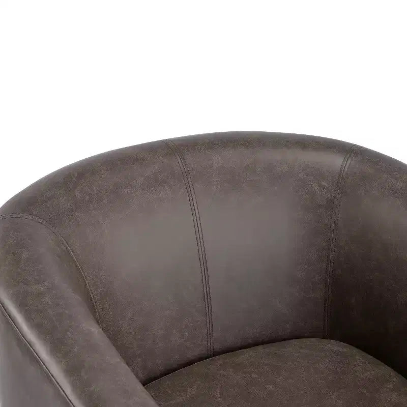 Fauteuil pivotant club contemporain en similicuir