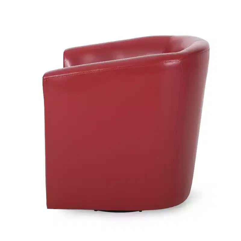 Fauteuil pivotant club contemporain en similicuir