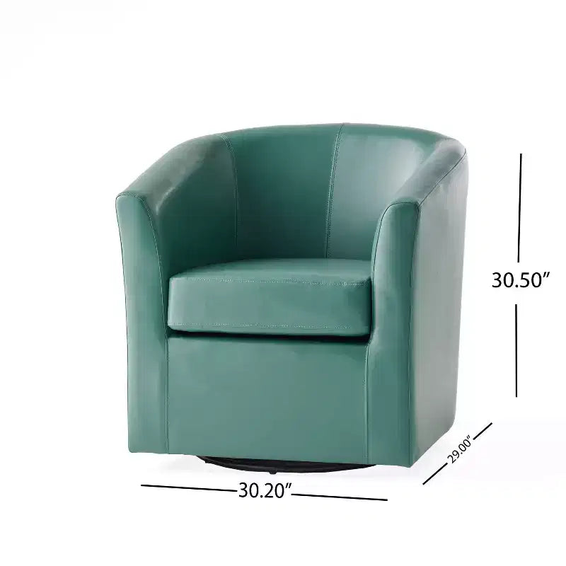 Fauteuil pivotant club contemporain en similicuir