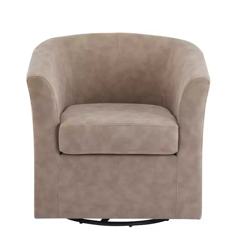 Fauteuil pivotant club contemporain en similicuir