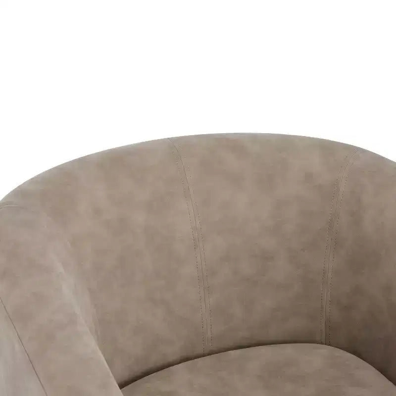 Fauteuil pivotant club contemporain en similicuir