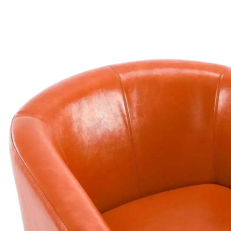 Fauteuil pivotant club contemporain en similicuir