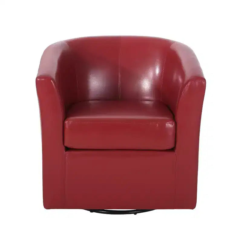 Fauteuil pivotant club contemporain en similicuir