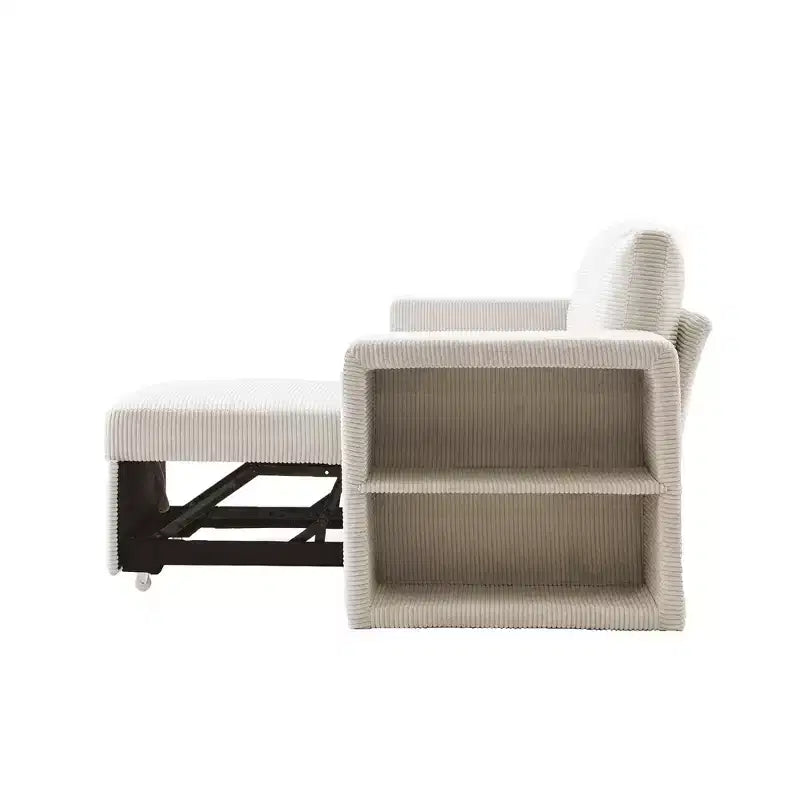 Verwandelbares L-förmiges Schlafsofa mit ausziehbarem Bett und umkehrbarer Recamiere für Wohnzimmer, Apartment, Schlafzimmer und Büro