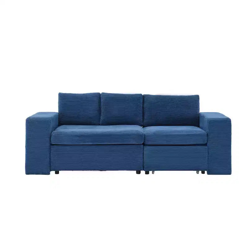 Verwandelbares L-förmiges Schlafsofa mit ausziehbarem Bett und umkehrbarer Recamiere für Wohnzimmer, Apartment, Schlafzimmer und Büro