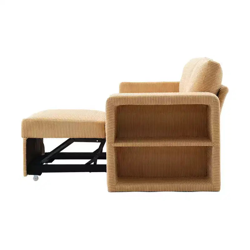 Verwandelbares L-förmiges Schlafsofa mit ausziehbarem Bett und umkehrbarer Recamiere für Wohnzimmer, Apartment, Schlafzimmer und Büro