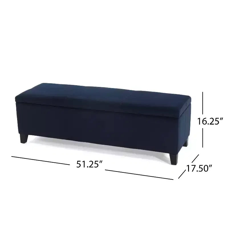Pouf de rangement rembourré en velours