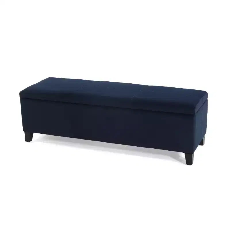 Pouf de rangement rembourré en velours