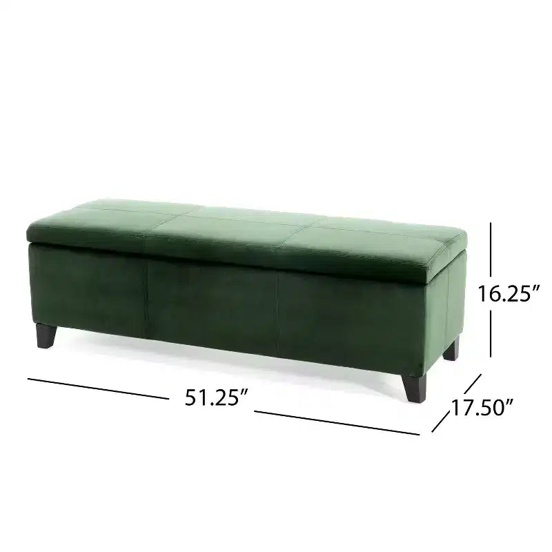 Pouf de rangement rembourré en velours