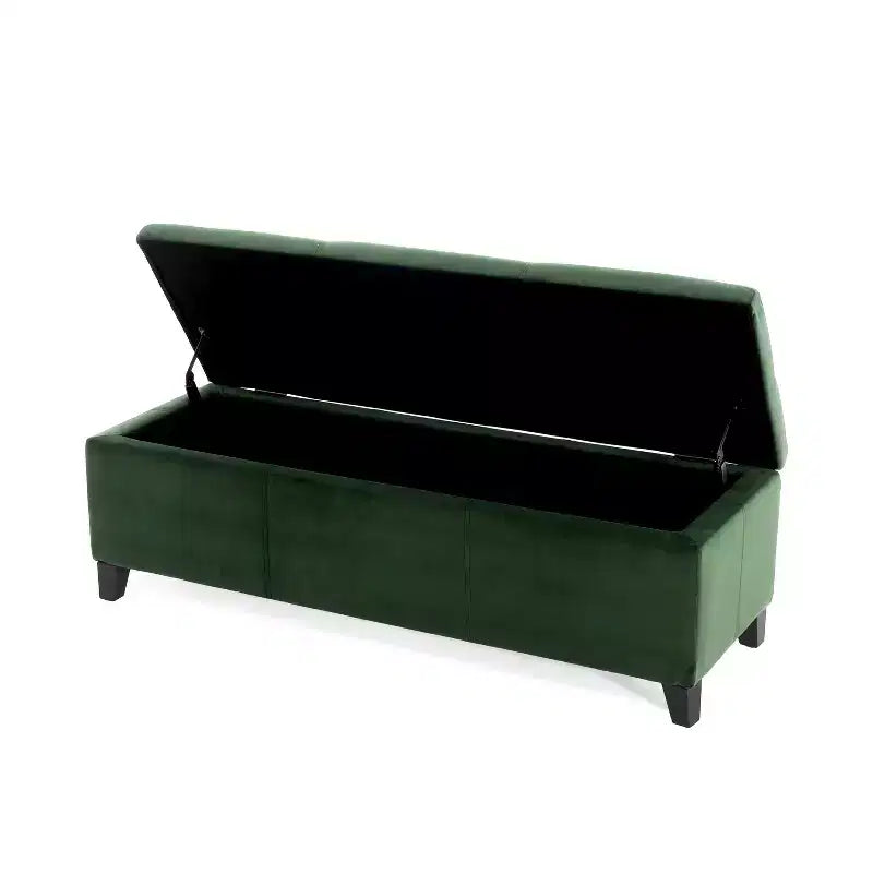 Pouf de rangement rembourré en velours