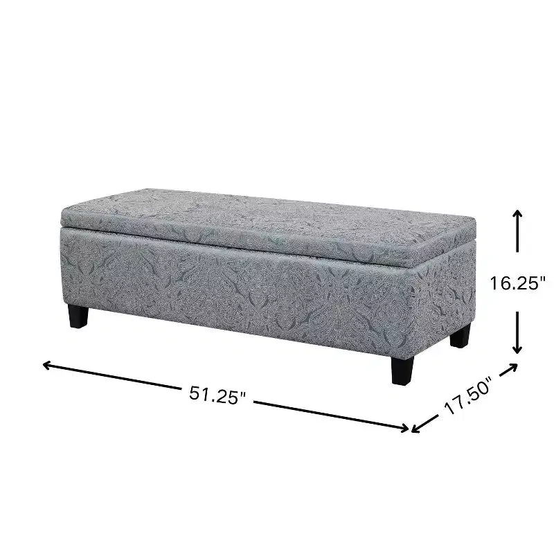 Pouf de rangement rembourré en velours