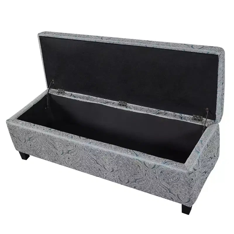 Pouf de rangement rembourré en velours