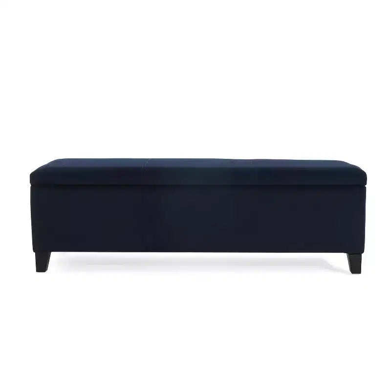 Pouf de rangement rembourré en velours