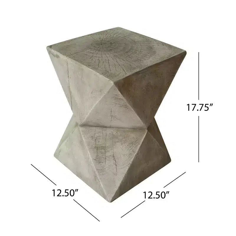 Leichter Beistelltisch aus Beton, handbemalt