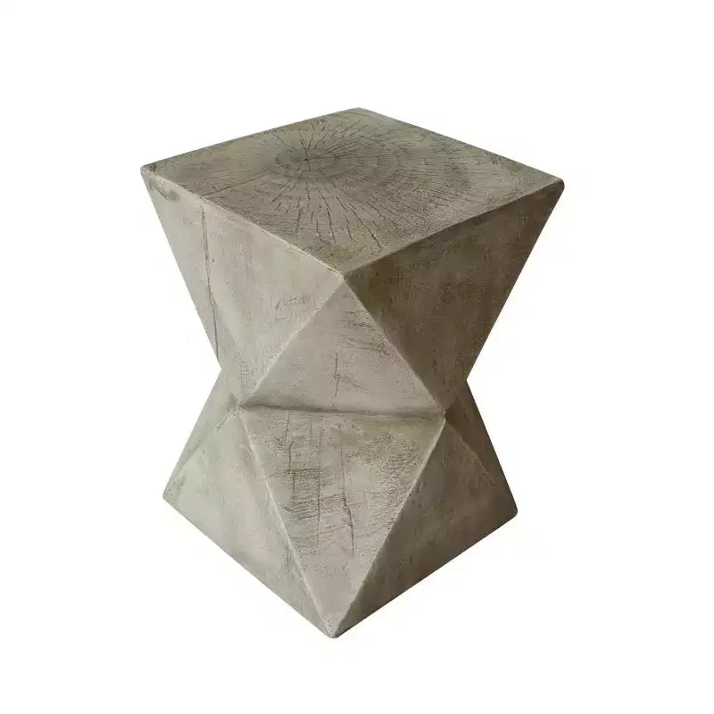 Table d’appoint en béton léger peint à la main