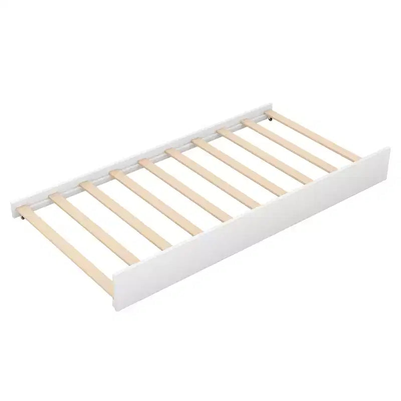 Cama decorable con forma de casa y cama nido - Blanca