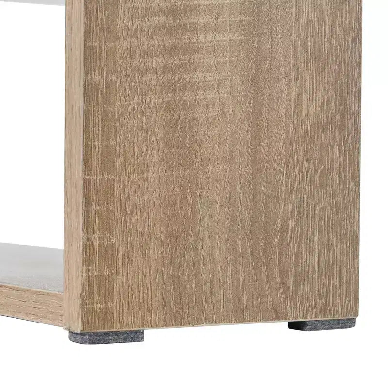 Table basse / table à thé / table centrale de 41 pouces à finition très brillante, avec 2 tiroirs, une étagère de rangement et des compartiments de rangement latéraux