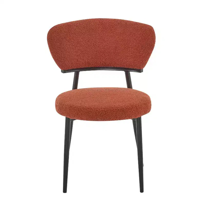 Silla de comedor tapizada con patas de metal (juego de 2)