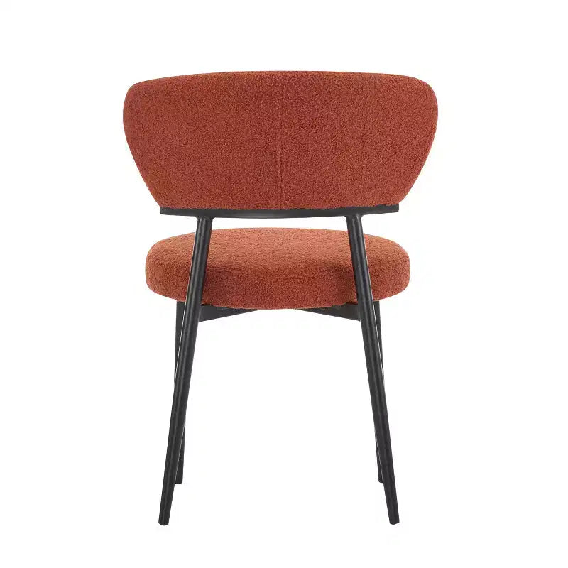 Silla de comedor tapizada con patas de metal (juego de 2)