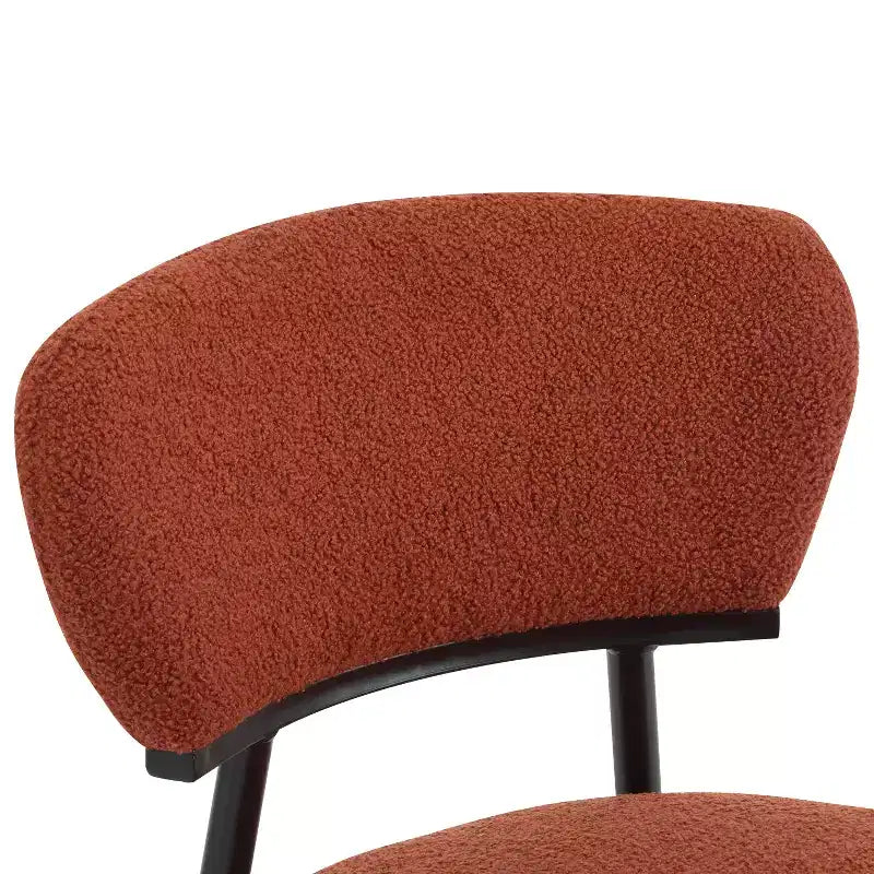 Silla de comedor tapizada con patas de metal (juego de 2)
