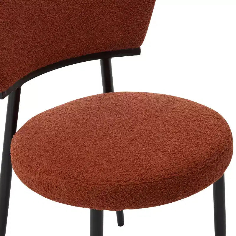 Silla de comedor tapizada con patas de metal (juego de 2)