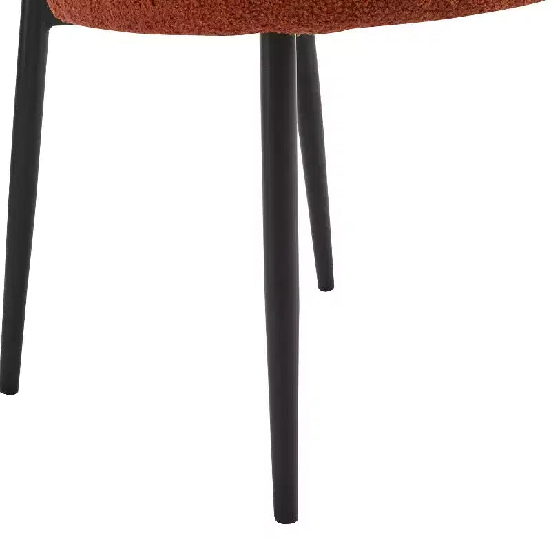Silla de comedor tapizada con patas de metal (juego de 2)
