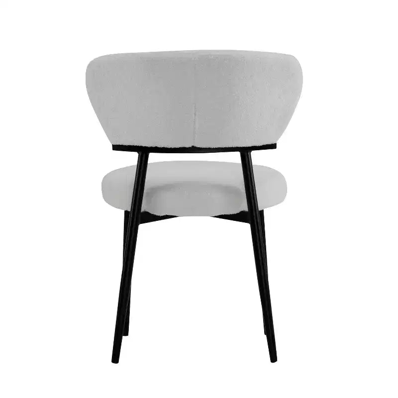 Silla de comedor tapizada con patas de metal (juego de 2)