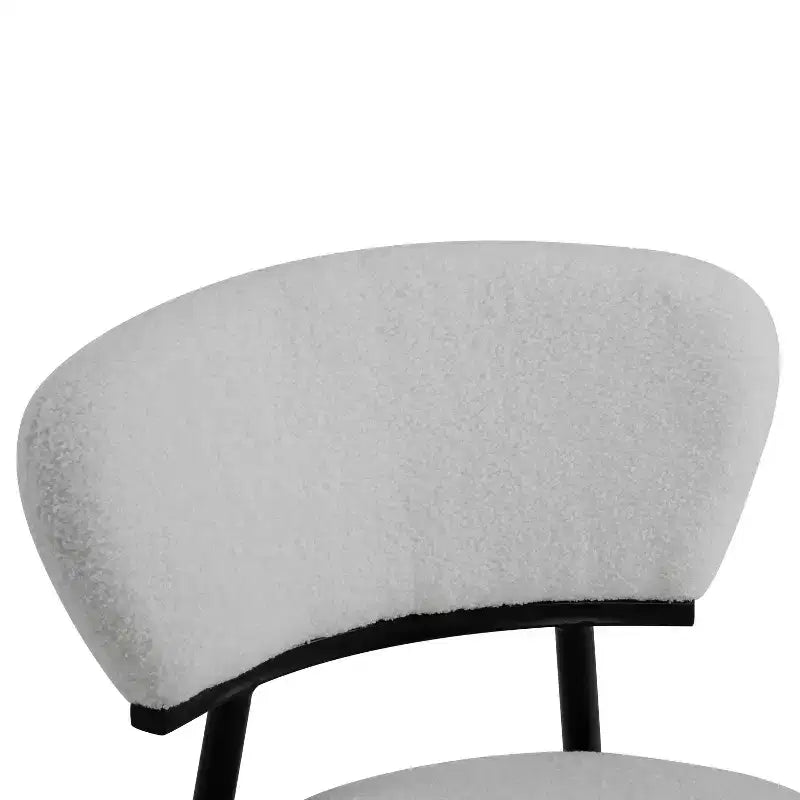 Silla de comedor tapizada con patas de metal (juego de 2)