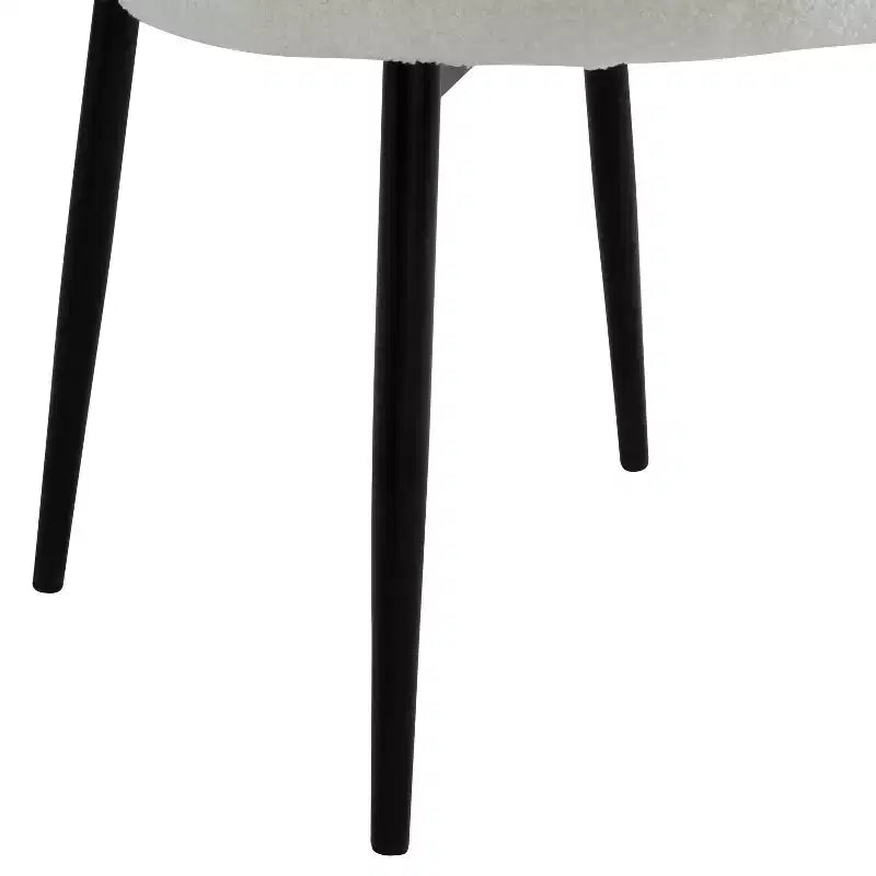 Silla de comedor tapizada con patas de metal (juego de 2)