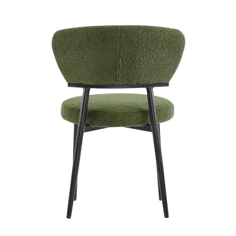 Silla de comedor tapizada con patas de metal (juego de 2)