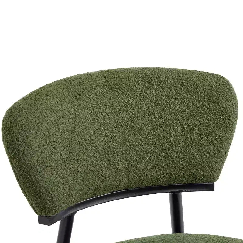 Silla de comedor tapizada con patas de metal (juego de 2)