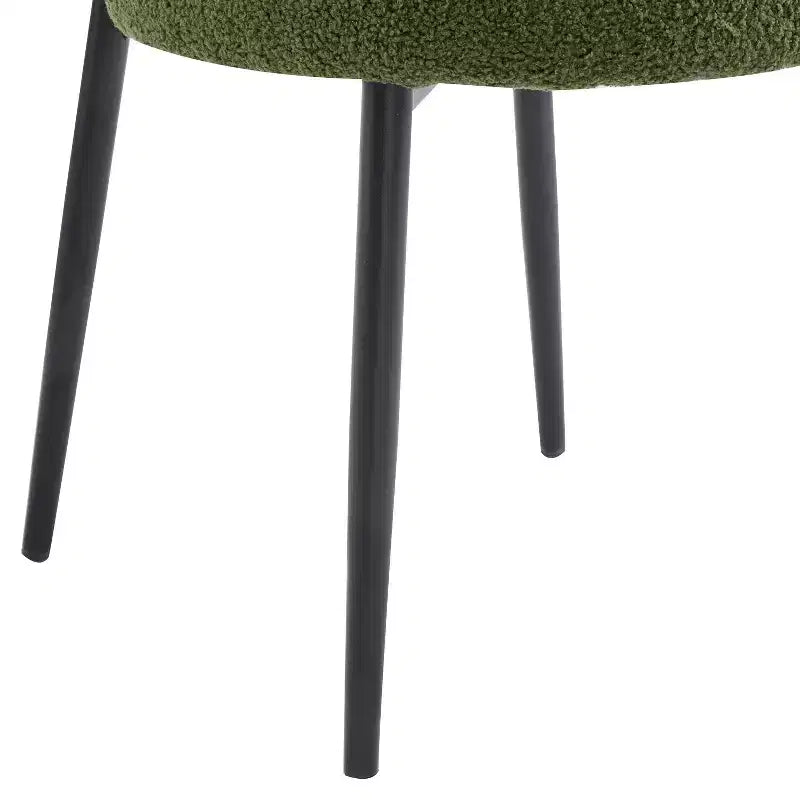 Silla de comedor tapizada con patas de metal (juego de 2)