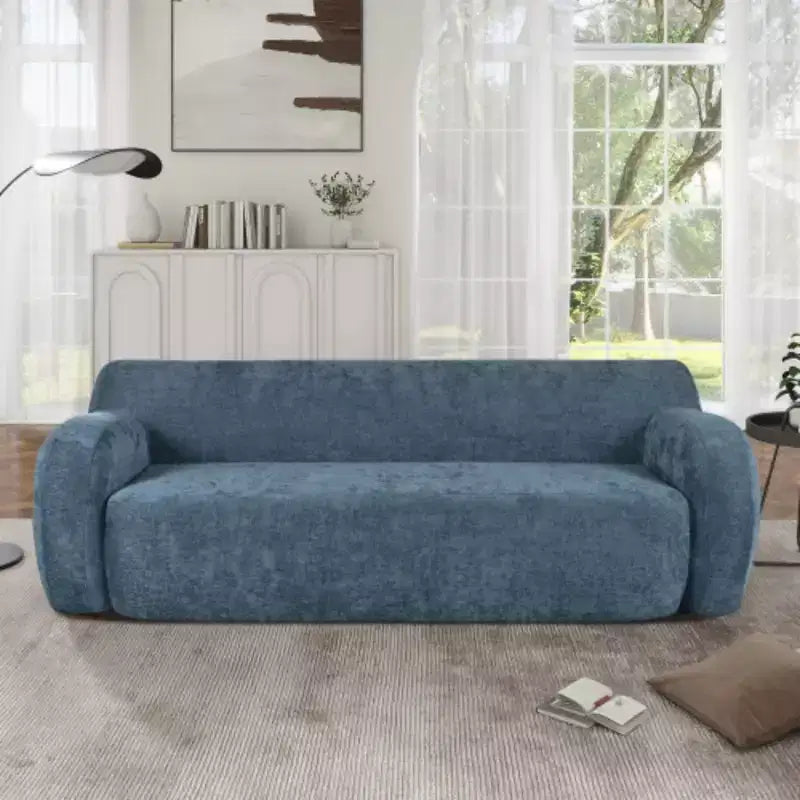 Canapé minimaliste à compression, design incurvé, canapé décontracté 3 places pour salon, chambre ou appartement