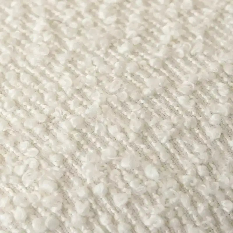 Set aus 4 Bouclé-Rattan-Thekenhockern, 27 Zoll hohe gepolsterte Barstühle mit Rattanlehne für Kücheninsel oder Frühstückstheke