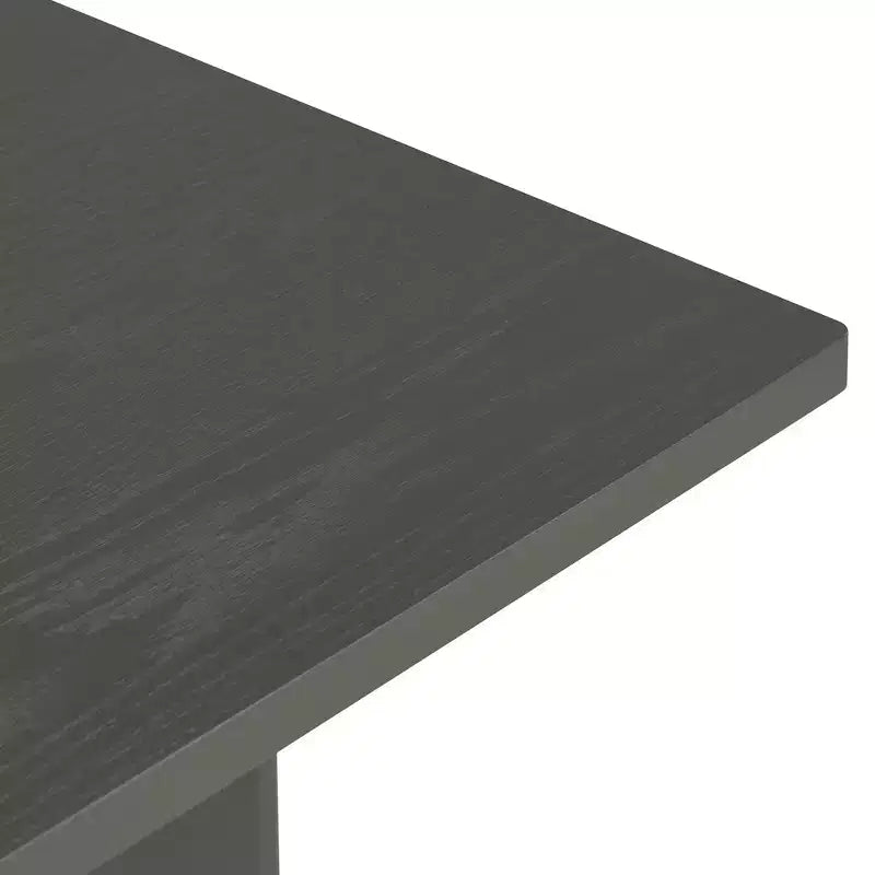 Mesa de comedor estilo granja de 60'' para 4-6 personas, rectangular y rústica, para cocina, de chapa de roble y patas recortadas